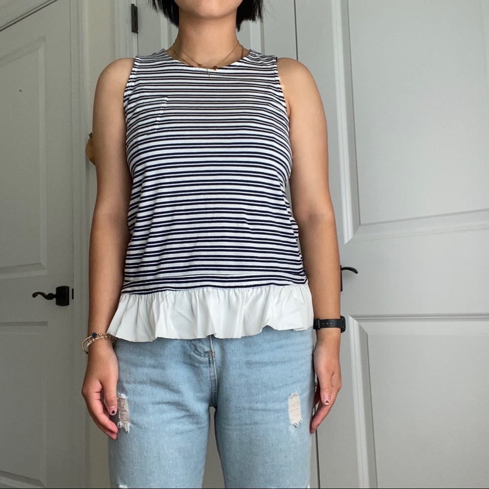 Crew Cuts Striped Ruffled Tank - Picture 2 of 5